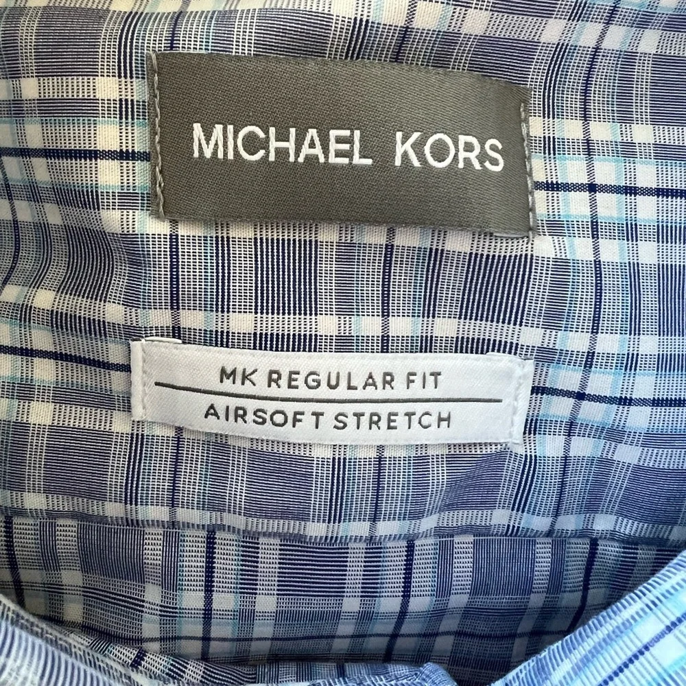 Men’s Michael Kors Dress Shirt Regular Fit Airsoft Stretch, perfect for Spring - Picture 6 of 7